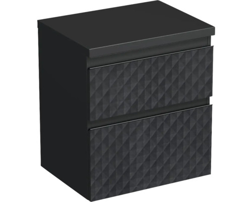 Jungborn Waschtischunterschrank TRENTA BxHxT 56,7 x 64,6 x 44,5 cm Frontfarbe schwarz matt TRE DESK 60 2Z B U129 Jungborn Waschtischunterschrank TRENTA BxHxT 56,7 x 64,6 x 44,5 cm Frontfarbe schwarz matt TRE DESK 60 2Z B U129
