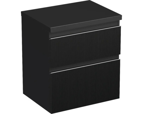 Jungborn Waschtischunterschrank TRENTA BxHxT 56,7 x 64,6 x 44,5 cm Frontfarbe schwarz matt TRE DESK 60 2Z S A9276 Jungborn Waschtischunterschrank TRENTA BxHxT 56,7 x 64,6 x 44,5 cm Frontfarbe schwarz matt TRE DESK 60 2Z S A9276