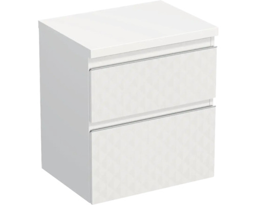 Jungborn Waschtischunterschrank TRENTA BxHxT 56,7 x 64,6 x 44,5 cm Frontfarbe weiß matt TRE DESK 60 2Z S B073 Jungborn Waschtischunterschrank TRENTA BxHxT 56,7 x 64,6 x 44,5 cm Frontfarbe weiß matt TRE DESK 60 2Z S B073