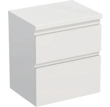 Weißer Badezimmerunterschrank mit zwei Schubladen
