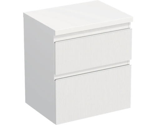 Jungborn Waschtischunterschrank TRENTA BxHxT 56,7 x 64,6 x 44,5 cm Frontfarbe weiß matt TRE DESK 60 2Z W A8916 Jungborn Waschtischunterschrank TRENTA BxHxT 56,7 x 64,6 x 44,5 cm Frontfarbe weiß matt TRE DESK 60 2Z W A8916