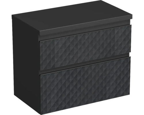 Jungborn Waschtischunterschrank TRENTA BxHxT 76,7 x 64,6 x 44,5 cm Frontfarbe schwarz matt TRE DESK 80 2Z B U129 Jungborn Waschtischunterschrank TRENTA BxHxT 76,7 x 64,6 x 44,5 cm Frontfarbe schwarz matt TRE DESK 80 2Z B U129