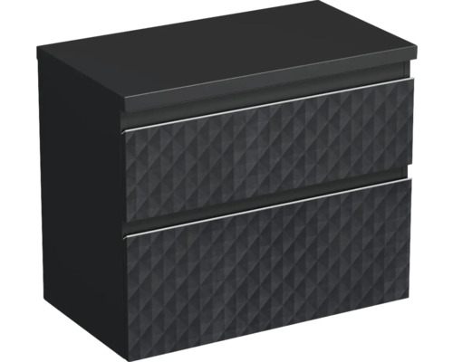 Jungborn Waschtischunterschrank TRENTA BxHxT 76,7 x 64,6 x 44,5 cm Frontfarbe schwarz matt TRE DESK 80 2Z S U129 Jungborn Waschtischunterschrank TRENTA BxHxT 76,7 x 64,6 x 44,5 cm Frontfarbe schwarz matt TRE DESK 80 2Z S U129
