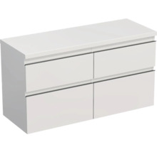 Meuble sous-vasque blanc avec quatre tiroirs