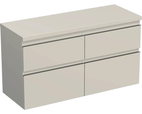 Meuble sous vasque Jungborn TRENTA lxhxp 116,7 x 64,6 x 44,5 cm couleur de façade muscade brillant TRE DESK 120D 4Z B A3026