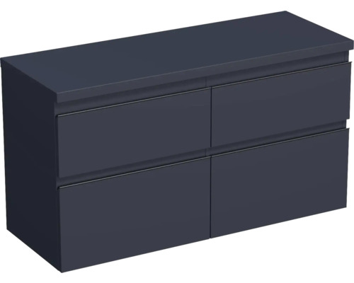 Meuble sous vasque Jungborn TRENTA lxhxp 116,7 x 64,6 x 44,5 cm couleur de façade bleu pigeon mat TRE DESK 120D 4Z B A9166