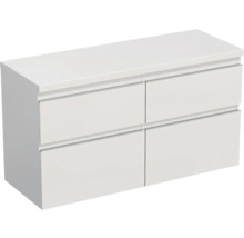 Meuble sous-vasque blanc avec quatre tiroirs