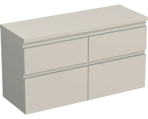 Meuble sous vasque Jungborn TRENTA lxhxp 116,7 x 64,6 x 44,5 cm couleur de façade muscade brillant TRE DESK 120D 4Z S A3026