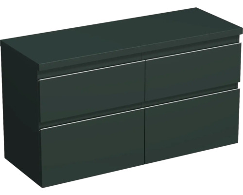 Meuble sous vasque Jungborn TRENTA lxhxp 116,7 x 64,6 x 44,5 cm couleur de façade vert menthe mat TRE DESK 120D 4Z S A9146