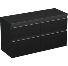 Jungborn Waschtischunterschrank TRENTA BxHxT 116,7 x 64,6 x 44,5 cm Frontfarbe schwarz matt TRE DESK 120D 4Z S A9276