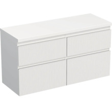 Waschbeckenunterschrank mit vier Schubladen und gerillter Front