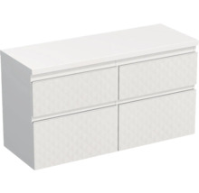 Waschtischunterschrank mit vier Schubladen und geometrischem Muster