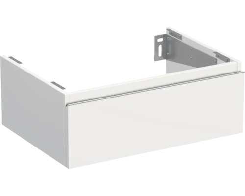 Meuble sous vasque Jungborn TRENTA lxhxp 70 x 26 x 49,8 cm couleur de façade blanc haute brillance brillant TRE DESK SS 70 1Z S A0016 Meuble sous-lavabo pour montage mural