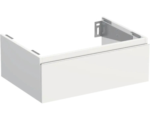 Meuble sous vasque Jungborn TRENTA lxhxp 70 x 26 x 49,8 cm couleur de façade blanc haute brillance brillant TRE DESK SS 70 1Z W A0016 Meuble sous-lavabo pour montage mural