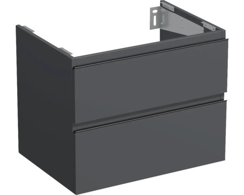 Meuble sous vasque Jungborn TRENTA lxhxp 70 x 56 x 49,8 cm couleur de façade anthracite mat TRE DESK SS 70 2Z B A3396 Meuble sous vasque Jungborn TRENTA lxhxp 70 x 56 x 49,8 cm couleur de façade anthracite mat TRE DESK SS 70 2Z B A3396