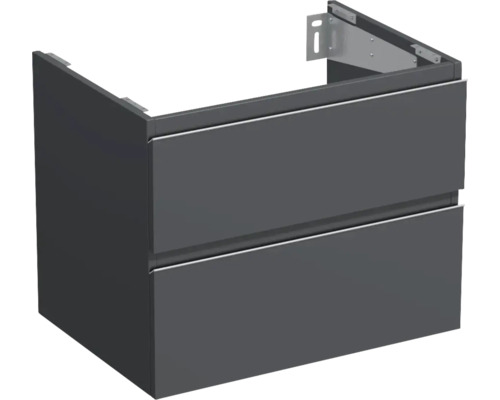 Meuble sous vasque Jungborn TRENTA lxhxp 70 x 56 x 49,8 cm couleur de façade anthracite mat TRE DESK SS 70 2Z S A3396 Meuble sous vasque Jungborn TRENTA lxhxp 70 x 56 x 49,8 cm couleur de façade anthracite mat TRE DESK SS 70 2Z S A3396