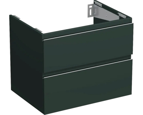 Meuble sous vasque Jungborn TRENTA lxhxp 70 x 56 x 49,8 cm couleur de façade vert menthe mat TRE DESK SS 70 2Z S A9146