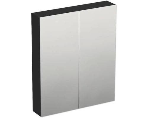 Armoire de toilette Jungborn TRENTA 60 x 14,4 x 72 cm noir mat 2 portes IP 44