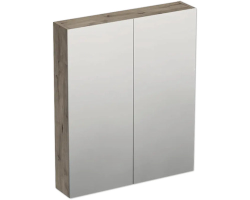 Armoire de toilette Jungborn TRENTA 60 x 14,4 x 72 cm chêne Wellington 2 portes IP 44