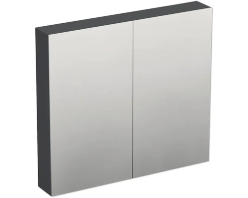 Armoire de toilette Jungborn TRENTA 80 x 14,4 x 72 cm anthracite mat 2 portes IP 44