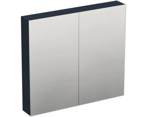 Armoire de toilette Jungborn TRENTA 80 x 14,4 x 72 cm bleu marino mat 2 portes IP 44