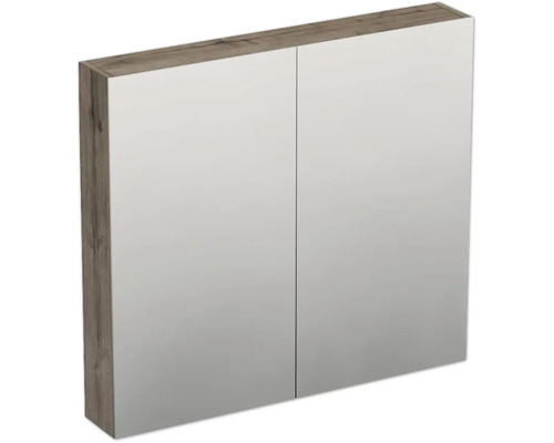 Armoire de toilette Jungborn TRENTA 80 x 14,4 x 72 cm chêne Wellington 2 portes IP 44