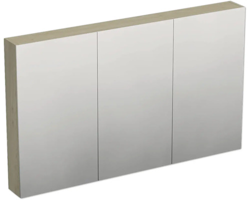 Jungborn Spiegelschrank TRENTA 120 x 14,4 x 72 cm Kendal eiche 3-türig IP 44