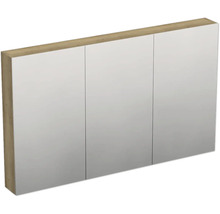 Jungborn Spiegelschrank TRENTA 120 x 14,4 x 72 cm Helifax eiche 3-türig IP 44