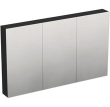 Jungborn Spiegelschrank TRENTA 120 x 14,4 x 72 cm schwarz zu A9276 matt 3-türig IP 44
