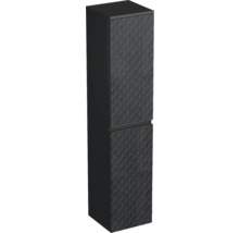 Schwarzer Badezimmer Hochschrank mit geometrischem Muster