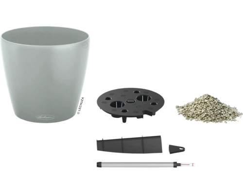 Lechuza Classico 21 Kit complet avec pot, insert, substrat de terre et indicateur de niveau d''eau