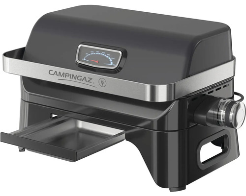 Barbecue électrique Campingaz Attitude 2go Electric 2200 W noir avec lèchefrite, câble d'alimentation, thermomètre sur le couvercle Barbecue à gaz Campingaz avec affichage de la température et bac de récupération des graisses