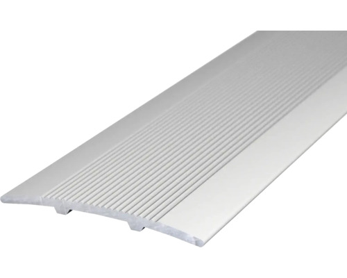 SKANDOR Übergangsprofil Aluminium silber 3,0x33x2700 mm Aluminium Übergangsprofil mit geriffelter Oberfläche
