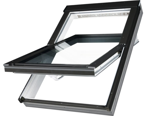 Fenêtre basculante en plastique ARON Basic Plus AFR-V verre de sécurité feuilleté 55x78 cm