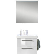 Badezimmer-Set mit Waschtischunterschrank, Waschbecken und Spiegelschrank