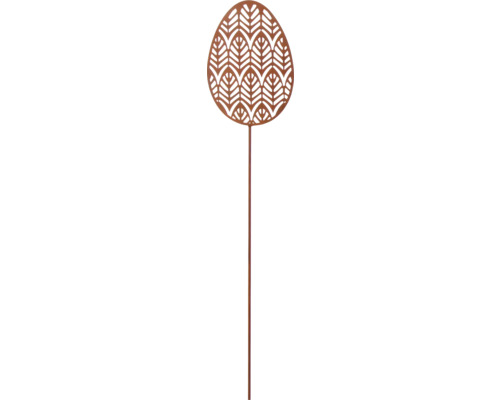 Tige décorative Lafiora oeuf de Pâques h 115 cm métal marron
