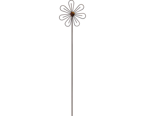 Tige décorative tuteur de jardin Lafiora fleur classique 115 cm métal cuivre