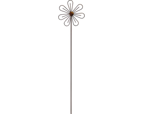 Tige décorative tuteur de jardin Lafiora fleur classique 90 cm métal cuivre