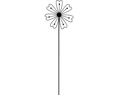 Tige décorative tuteur de jardin Lafiora fleur 115 cm métal