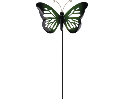 Tige décorative papillon Lafiora métal h 118 cm vert