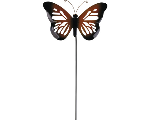 Tige décorative papillon Lafiora métal h 118 cm rouge