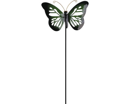 Tige décorative papillon Lafiora métal h 95 cm vert
