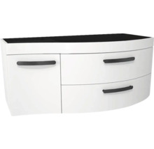 Waschtischunterschrank Devo Vena 2.0 rechts BxHxT 110x50x42 cm arctic white hochglanz Griff schwarz