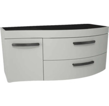 Waschtischunterschrank Devo Vena 2.0 rechts BxHxT 110x50x42 cm pearl grey supermatt Griff schwarz