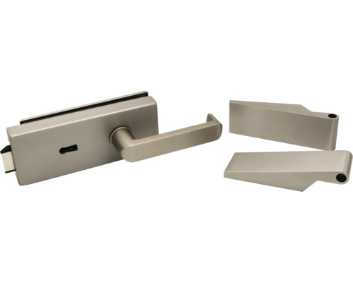 Glastürschloss mit Drückergarnitur und Schlosskasten