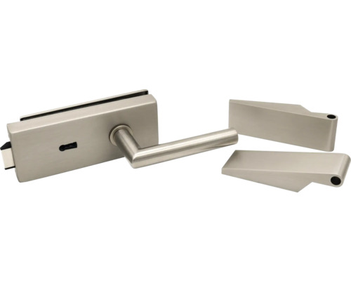 Glastürschloss mit Türgriff und Befestigungsteilen