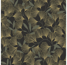 Papier peint motif feuille de ginkgo