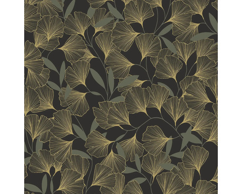 Papier peint motif feuille de ginkgo