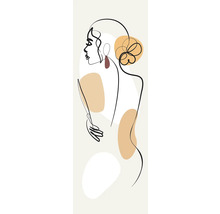 Illustration einer Frau mit Blumen im Haar