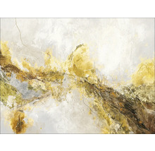 Peinture abstraite avec des accents dorés pour la décoration murale